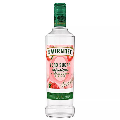 Smirnoff Zero Sugar Infusions Strawberry Rose Vodka 750ml - Crown Wine and Spirits